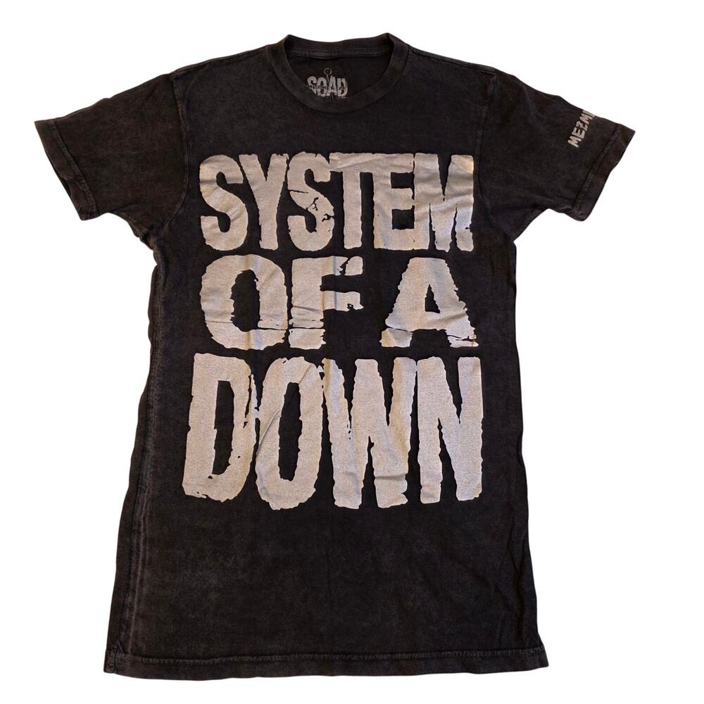 Vintage System of a Down Mezmerize Band Tee 2005 SOAD Acid Wash T-Shirt Small